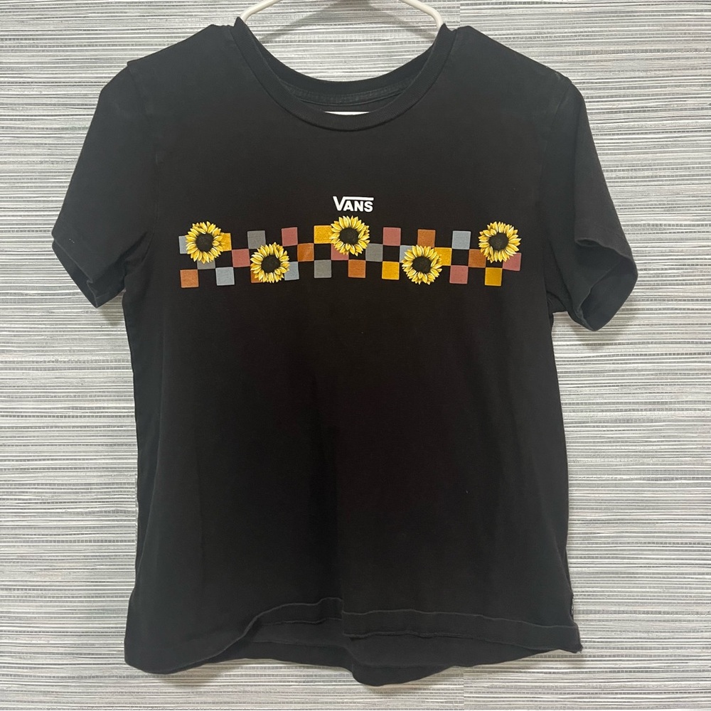 VANS sunflower Check tee